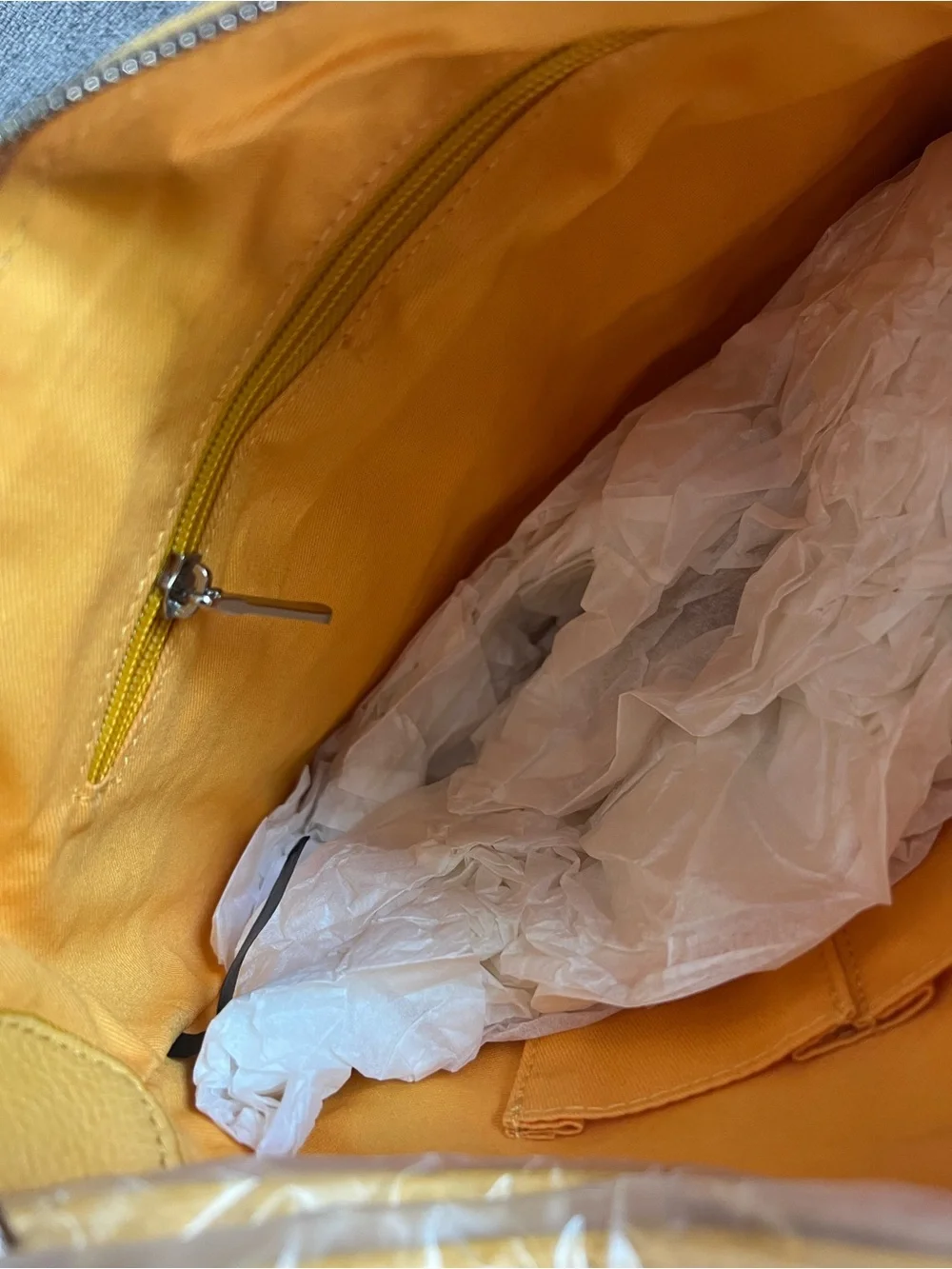 Mustard Yellow Leather Shoulder Bag